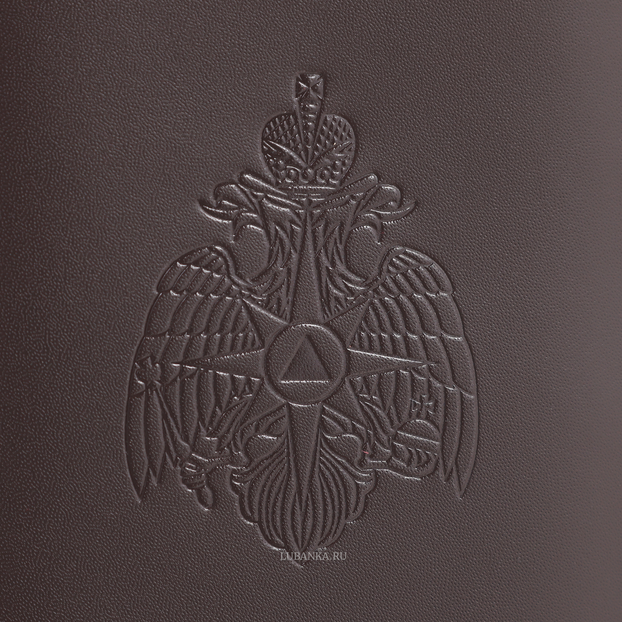 Обложка для автодокументов МЧС с картхолдером коричневая