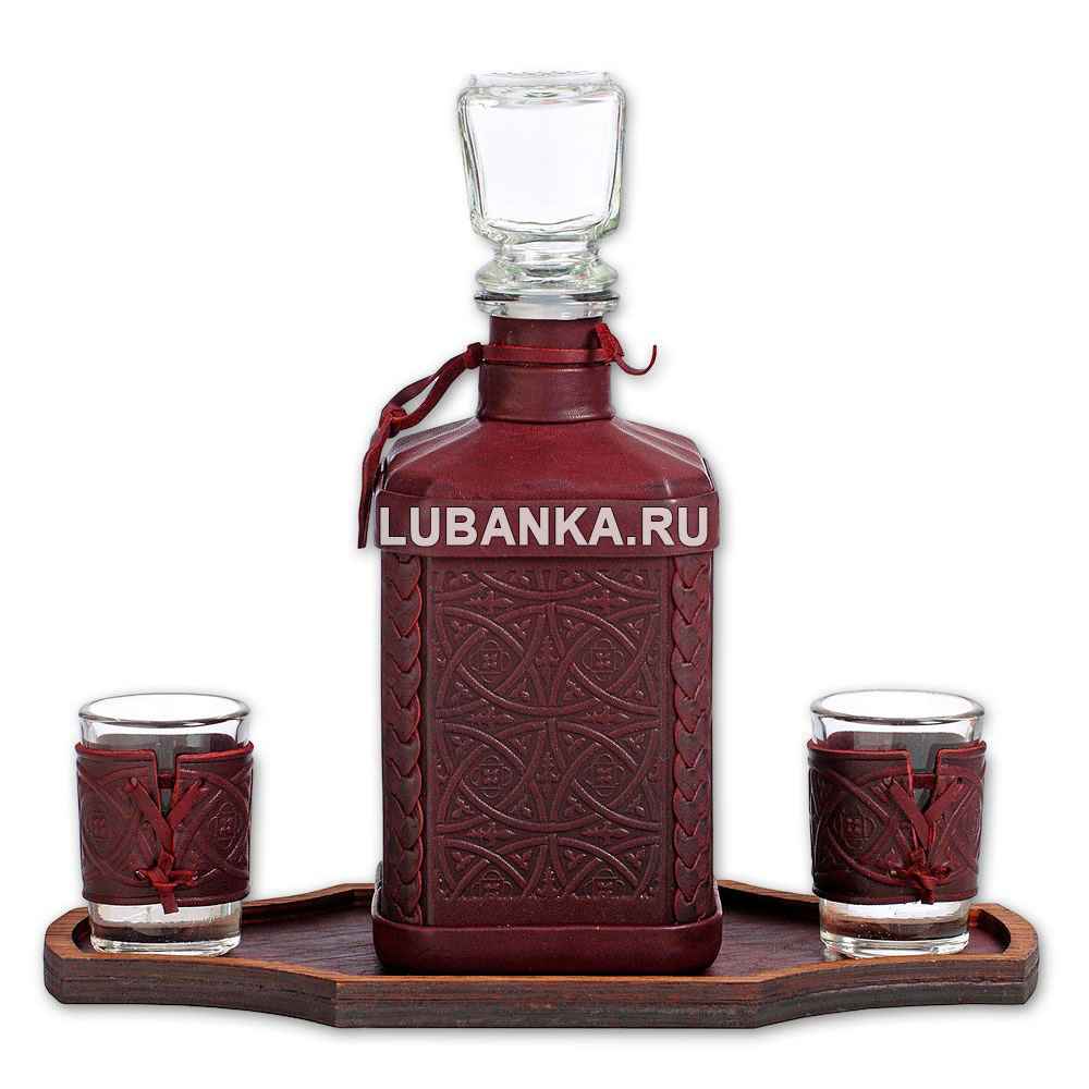 Набор для водки «Инженерные войска» бордовый